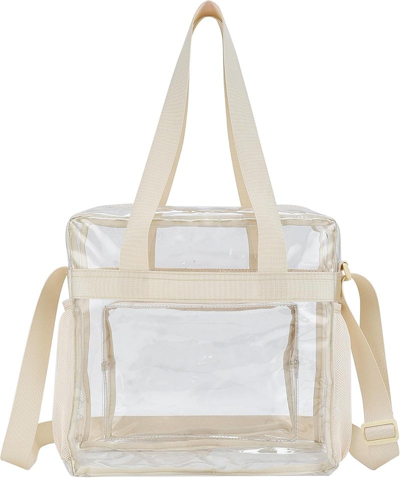 USPECLARE Clear Bag for Stadium Events, 12x6x12 Transparent Stadium Messenger Bag for Concerts, Work, Sports Games, Gym - Image 5